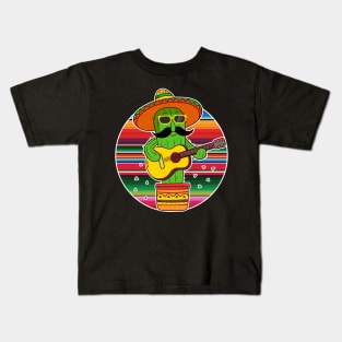 Cinco De mayo Cactus Mexican sombrero hat Kids T-Shirt